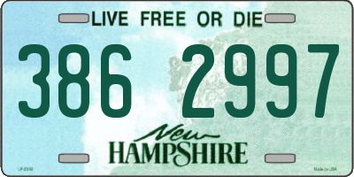 NH license plate 3862997