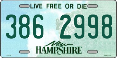 NH license plate 3862998