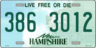 NH license plate 3863012