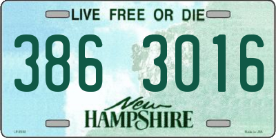 NH license plate 3863016
