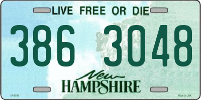 NH license plate 3863048