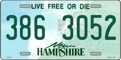 NH license plate 3863052