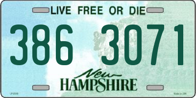 NH license plate 3863071