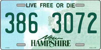 NH license plate 3863072