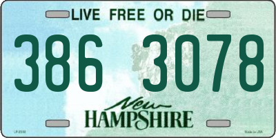 NH license plate 3863078