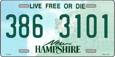 NH license plate 3863101