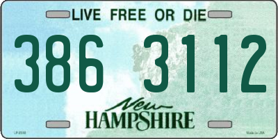 NH license plate 3863112