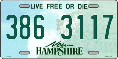 NH license plate 3863117