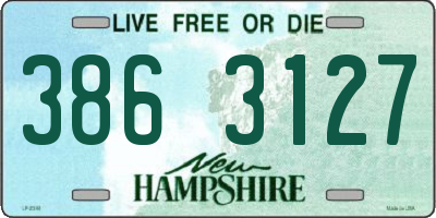 NH license plate 3863127