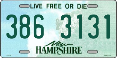 NH license plate 3863131