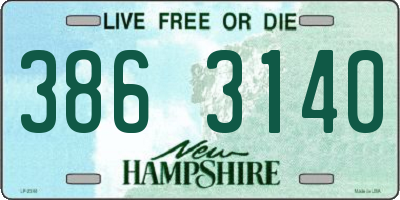 NH license plate 3863140