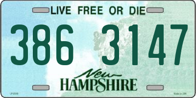 NH license plate 3863147