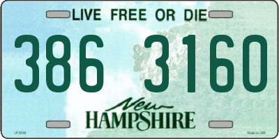 NH license plate 3863160