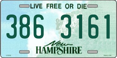 NH license plate 3863161