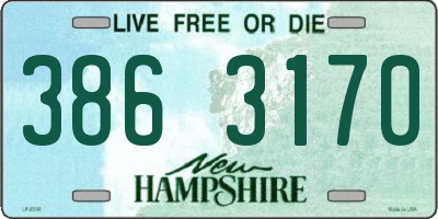NH license plate 3863170