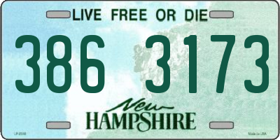 NH license plate 3863173