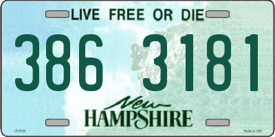 NH license plate 3863181