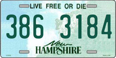 NH license plate 3863184
