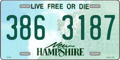 NH license plate 3863187