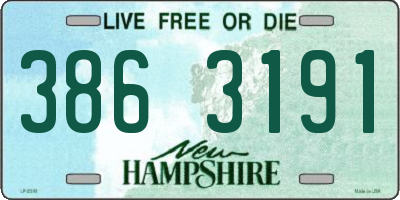 NH license plate 3863191
