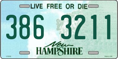 NH license plate 3863211