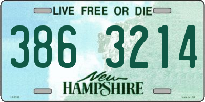 NH license plate 3863214