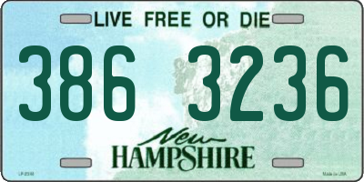 NH license plate 3863236