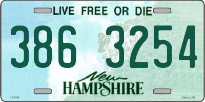 NH license plate 3863254