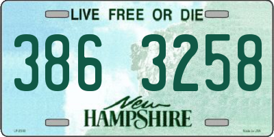 NH license plate 3863258