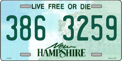NH license plate 3863259