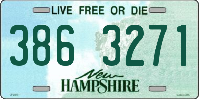NH license plate 3863271