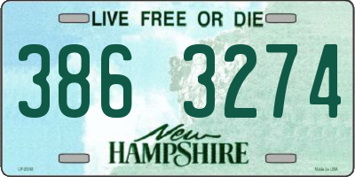 NH license plate 3863274