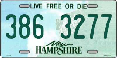 NH license plate 3863277