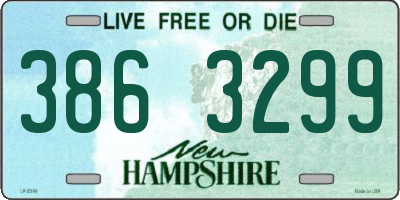 NH license plate 3863299