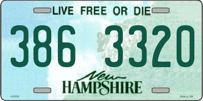 NH license plate 3863320