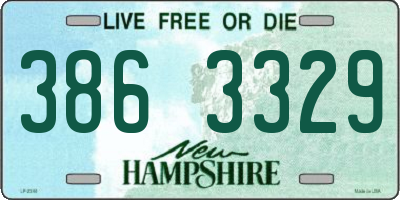 NH license plate 3863329