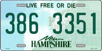 NH license plate 3863351