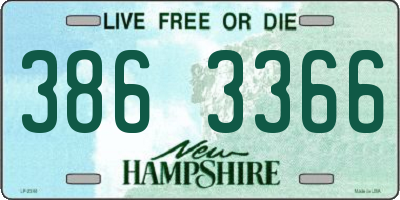 NH license plate 3863366