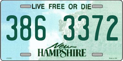 NH license plate 3863372