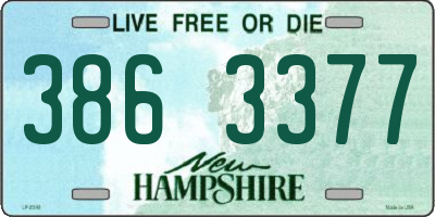NH license plate 3863377