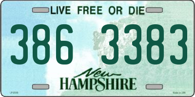 NH license plate 3863383