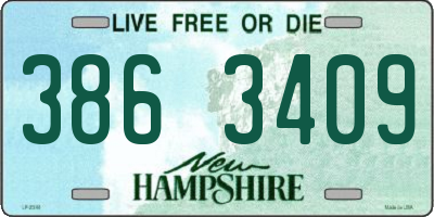 NH license plate 3863409