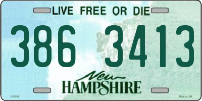 NH license plate 3863413