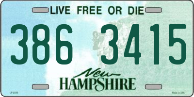 NH license plate 3863415