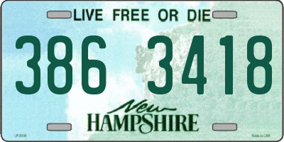 NH license plate 3863418
