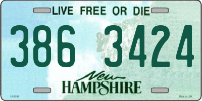 NH license plate 3863424