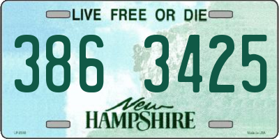 NH license plate 3863425
