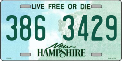 NH license plate 3863429