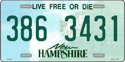 NH license plate 3863431