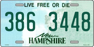 NH license plate 3863448